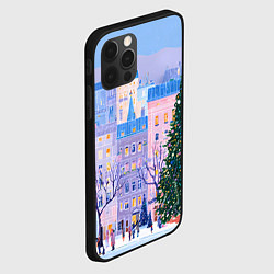 Чехол для iPhone 12 Pro Новогодний двор, цвет: 3D-черный — фото 2