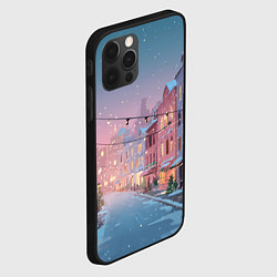 Чехол для iPhone 12 Pro Новогодняя улица, цвет: 3D-черный — фото 2