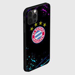 Чехол для iPhone 12 Pro Бавария Мюнхен неоновые краски всплеск, цвет: 3D-черный — фото 2