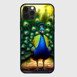 Чехол для iPhone 12 Pro Царственный павлин, цвет: 3D-черный