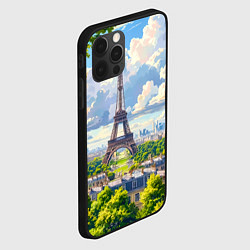 Чехол для iPhone 12 Pro Эйфелева башня в сердце Парижа, цвет: 3D-черный — фото 2