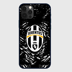 Чехол iPhone 12 Pro Ювентус абстрактные штрихи красок