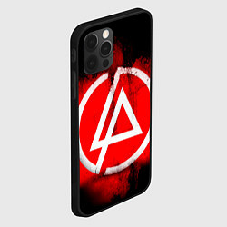 Чехол для iPhone 12 Pro Linkin Park: Red style, цвет: 3D-черный — фото 2