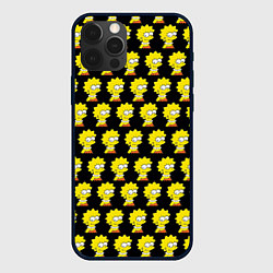 Чехол для iPhone 12 Pro Лиза Симпсон: узор, цвет: 3D-черный