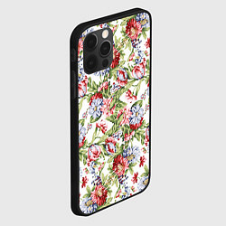 Чехол для iPhone 12 Pro Цветы, цвет: 3D-черный — фото 2