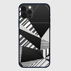 Чехол для iPhone 12 Pro Геометрия, цвет: 3D-черный