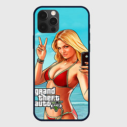 Чехол для iPhone 12 Pro GTA 5: Selfie Girl, цвет: 3D-черный