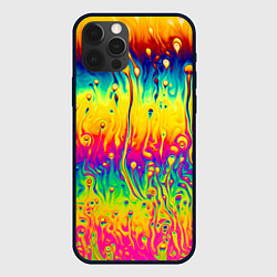 Чехол для iPhone 12 Pro Tie dye, цвет: 3D-черный
