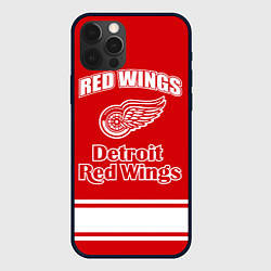 Чехол для iPhone 12 Pro Detroit red wings, цвет: 3D-черный