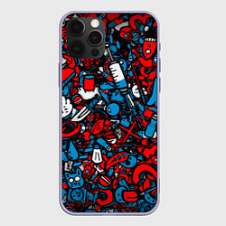 Чехол для iPhone 12 Pro Стикербомбинг, цвет: 3D-светло-сиреневый