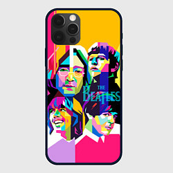 Чехол для iPhone 12 Pro The Beatles: Poly-art, цвет: 3D-черный
