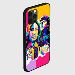 Чехол для iPhone 12 Pro The Beatles: Poly-art, цвет: 3D-черный — фото 2