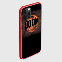 Чехол для iPhone 12 Pro DOOM Fire, цвет: 3D-красный — фото 2