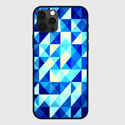 Чехол iPhone 12 Pro Синяя геометрия