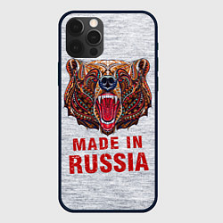 Чехол для iPhone 12 Pro Bear: Made in Russia, цвет: 3D-черный