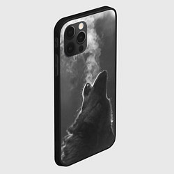 Чехол для iPhone 12 Pro Воющий волк, цвет: 3D-черный — фото 2
