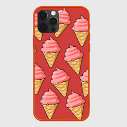 Чехол для iPhone 12 Pro Мороженки, цвет: 3D-красный