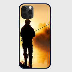 Чехол для iPhone 12 Pro Вечерний рыбак, цвет: 3D-черный