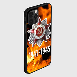 Чехол для iPhone 12 Pro Орден ВОВ и огонь, цвет: 3D-черный — фото 2