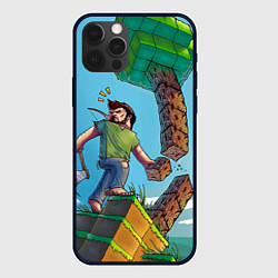 Чехол для iPhone 12 Pro Minecraft Woodcutter, цвет: 3D-черный