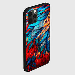 Чехол для iPhone 12 Pro Перья, цвет: 3D-черный — фото 2