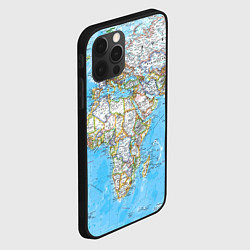 Чехол для iPhone 12 Pro Карта мира - политическая, цвет: 3D-черный — фото 2