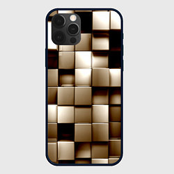 Чехол для iPhone 12 Pro Кубики, цвет: 3D-черный