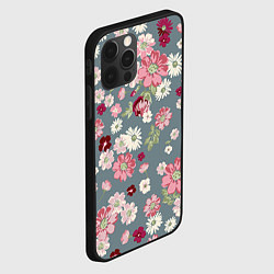 Чехол для iPhone 12 Pro Цветочки, цвет: 3D-черный — фото 2