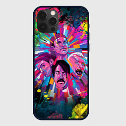 Чехол для iPhone 12 Pro Red Hot Chili Peppers Art, цвет: 3D-черный