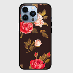 Чехол для iPhone 13 Pro Мотив из роз, цвет: 3D-черный