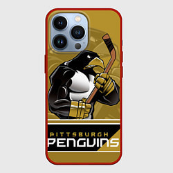 Чехол для iPhone 13 Pro Pittsburgh Penguins, цвет: 3D-красный