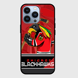 Чехол для iPhone 13 Pro Chicago Blackhawks, цвет: 3D-черный