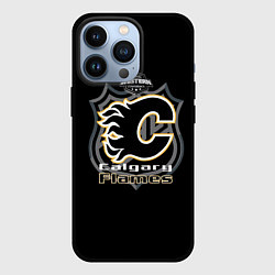 Чехол для iPhone 13 Pro Calgary Flames Team, цвет: 3D-черный