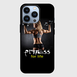 Чехол для iPhone 13 Pro Fitness for life, цвет: 3D-черный