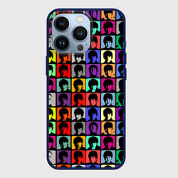 Чехол для iPhone 13 Pro The Beatles: pop-art, цвет: 3D-тёмно-синий