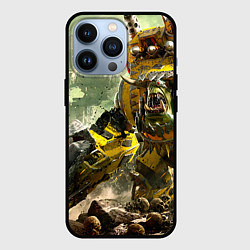 Чехол для iPhone 13 Pro WH40k warboss, цвет: 3D-черный