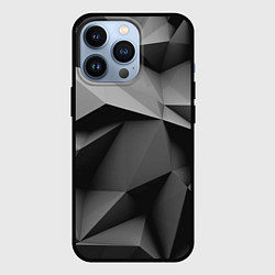 Чехол для iPhone 13 Pro Gray abstraction, цвет: 3D-черный