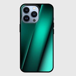Чехол для iPhone 13 Pro Emerald lines, цвет: 3D-черный
