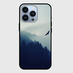 Чехол для iPhone 13 Pro Орел над Лесом, цвет: 3D-черный