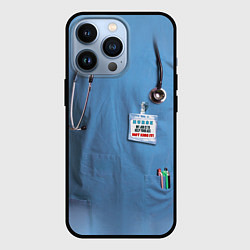 Чехол для iPhone 13 Pro Костюм врача, цвет: 3D-черный