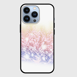 Чехол для iPhone 13 Pro Зимний лес, цвет: 3D-черный