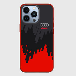 Чехол для iPhone 13 Pro Audi: Tricolor, цвет: 3D-красный