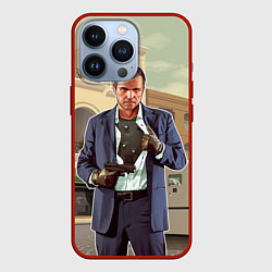 Чехол для iPhone 13 Pro GTA V: Michael, цвет: 3D-красный