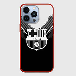 Чехол для iPhone 13 Pro FC Barcelona: Black Style, цвет: 3D-красный