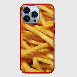 Чехол для iPhone 13 Pro Картофель фри, цвет: 3D-красный