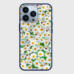 Чехол для iPhone 13 Pro Полевые ромашки, цвет: 3D-тёмно-синий