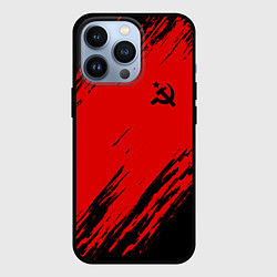 Чехол для iPhone 13 Pro USSR: Red Patriot, цвет: 3D-черный