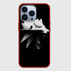 Чехол для iPhone 13 Pro Волк Ведьмака, цвет: 3D-красный