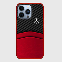 Чехол iPhone 13 Pro Mercedes Benz: Red Carbon