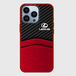 Чехол для iPhone 13 Pro Lexus: Red Carbon, цвет: 3D-красный